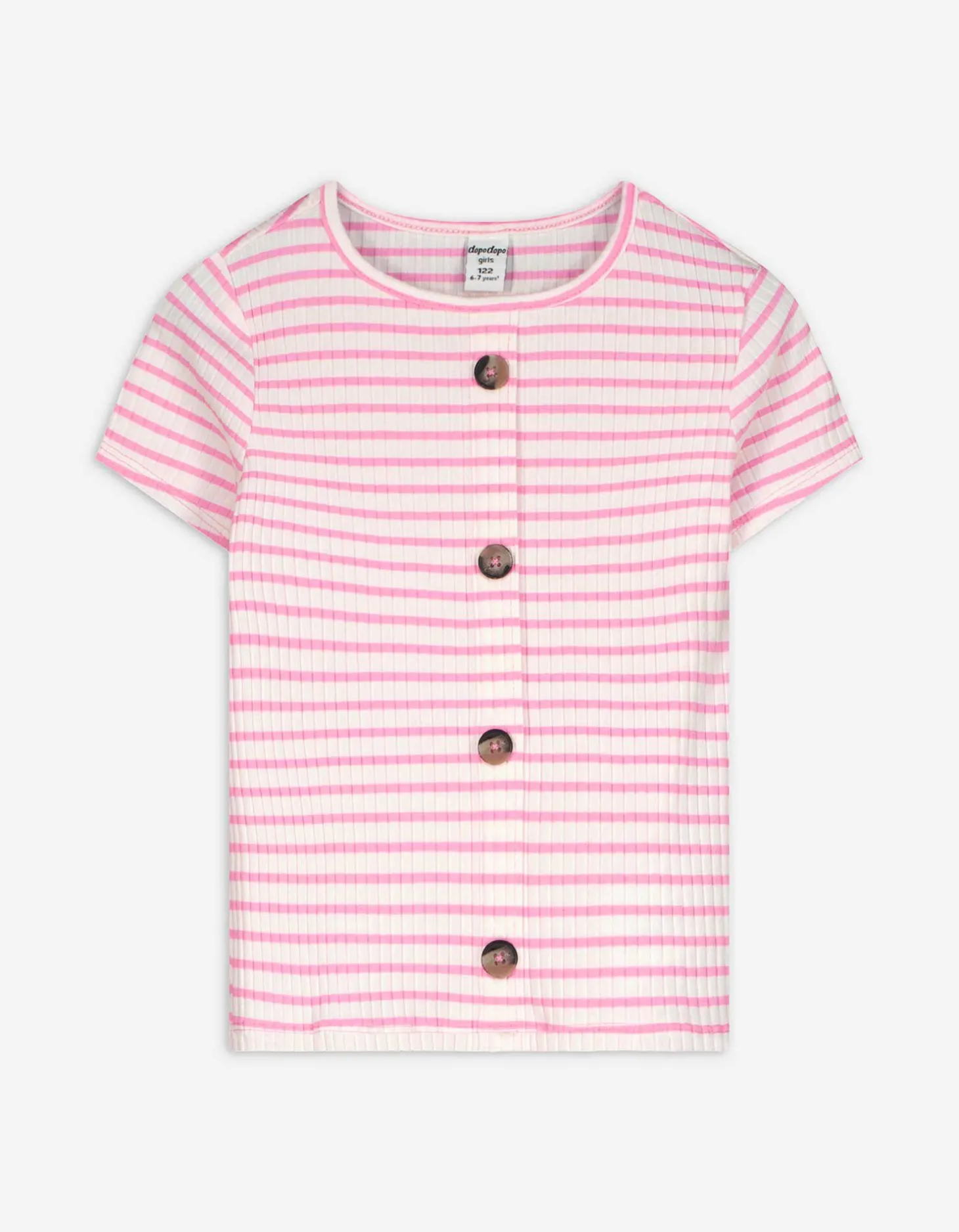 T-shirt - Strepen - pink