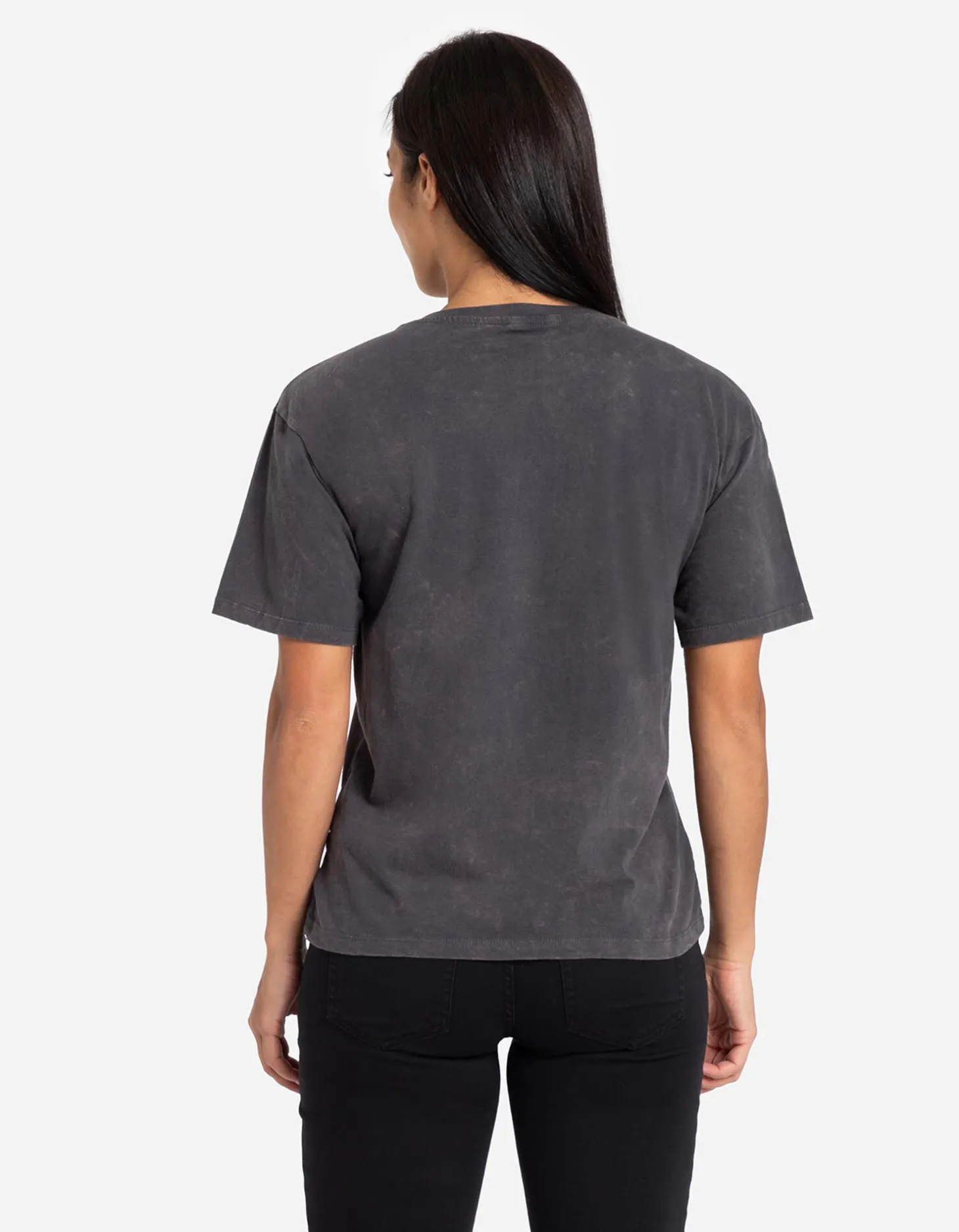 T-shirt - Used look - donkergrijs