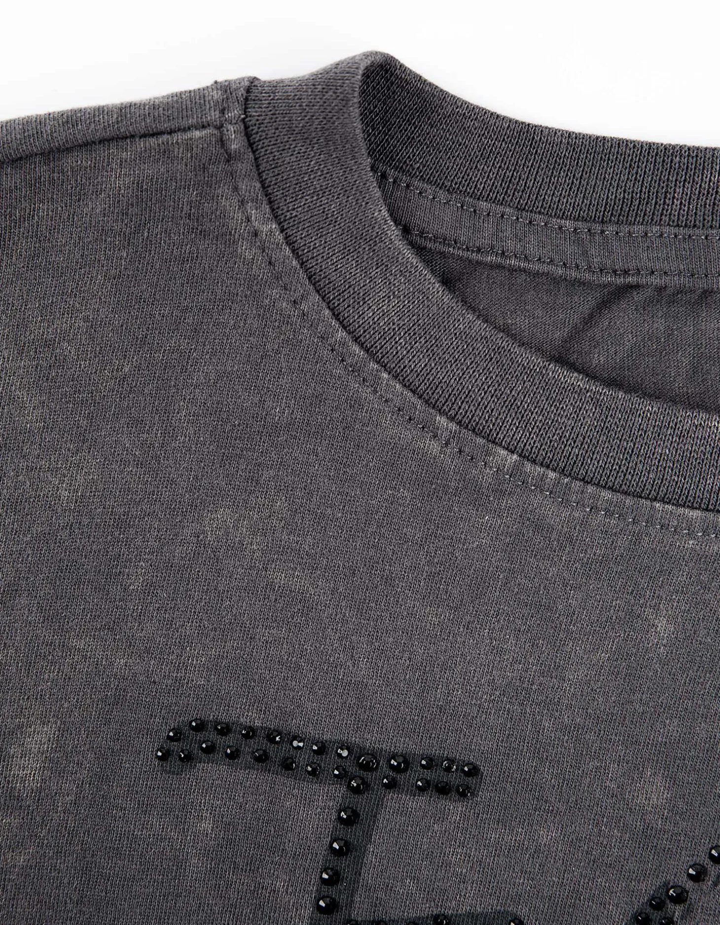 T-shirt - Used look - donkergrijs
