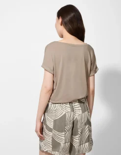 T-shirt - Viscosemix - beige