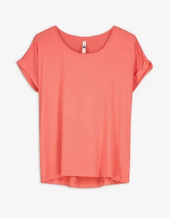 T-shirt - Viscosemix - lichtrood