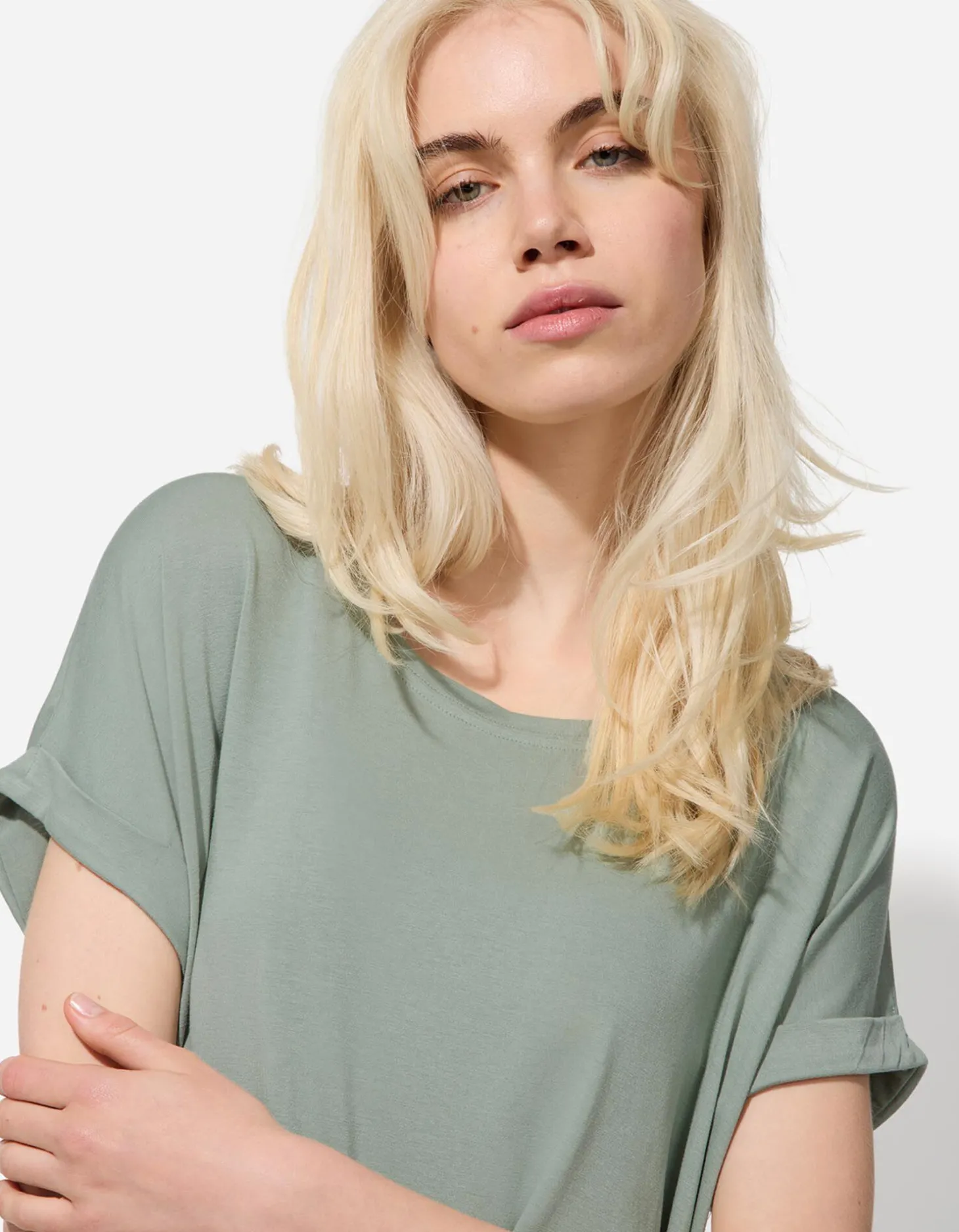 T-shirt - Viscosemix - turkoois