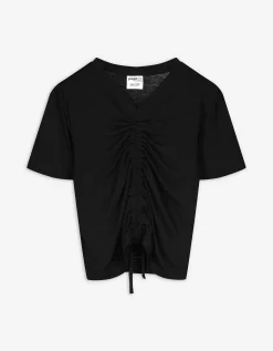 T-shirt - Viscosemix - zwart