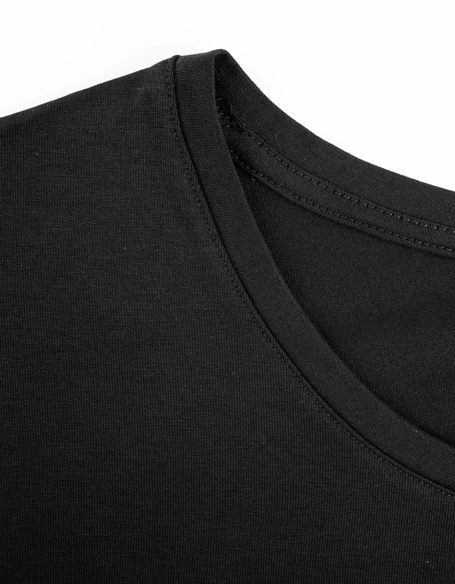 T-shirt - Viscosemix - zwart