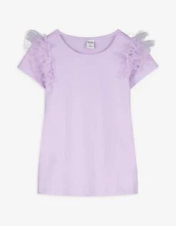 T-shirt - Volants - lila