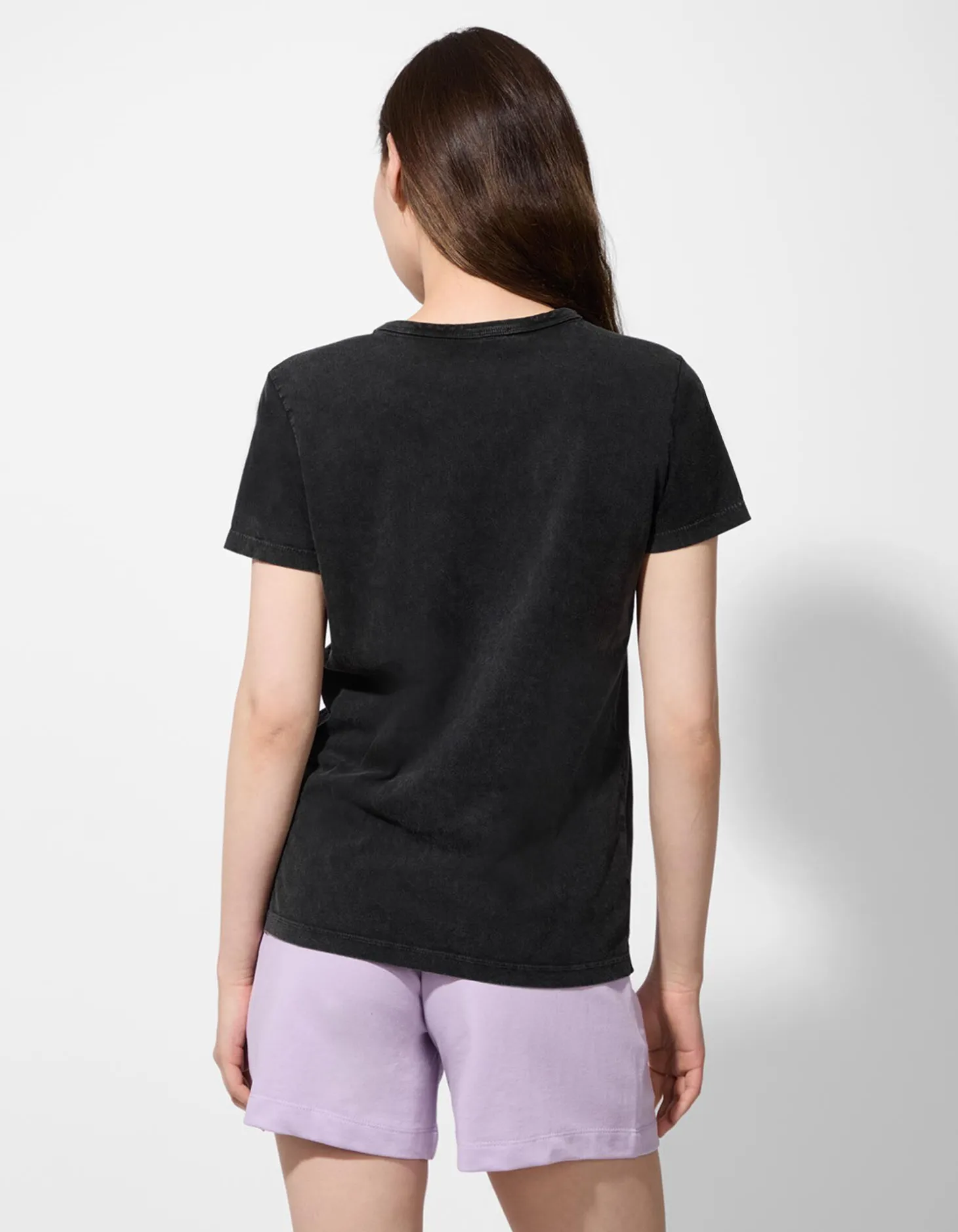 T-shirt - Vooropdruk - donkergrijs