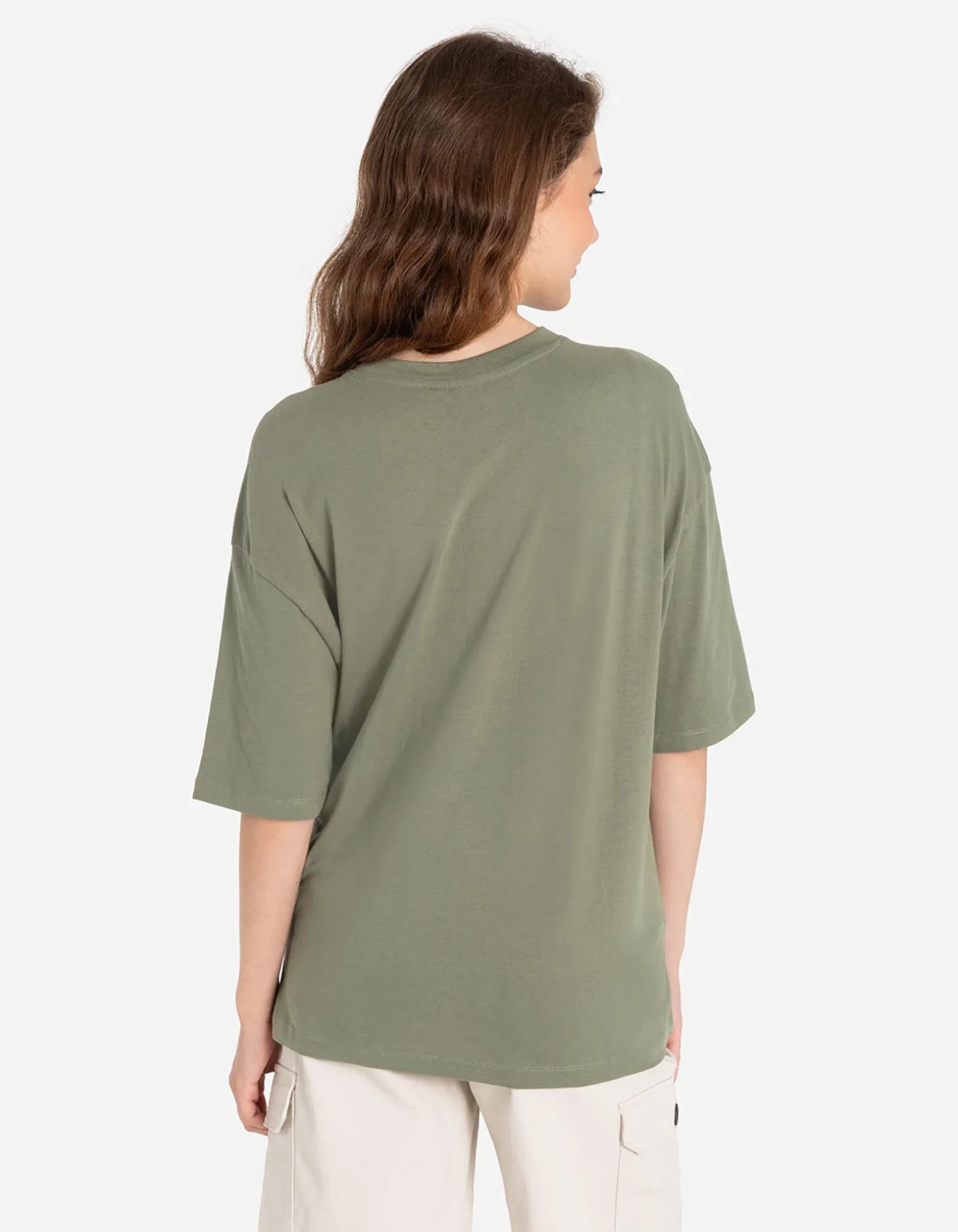 T-shirt - Vooropdruk - donkergroen