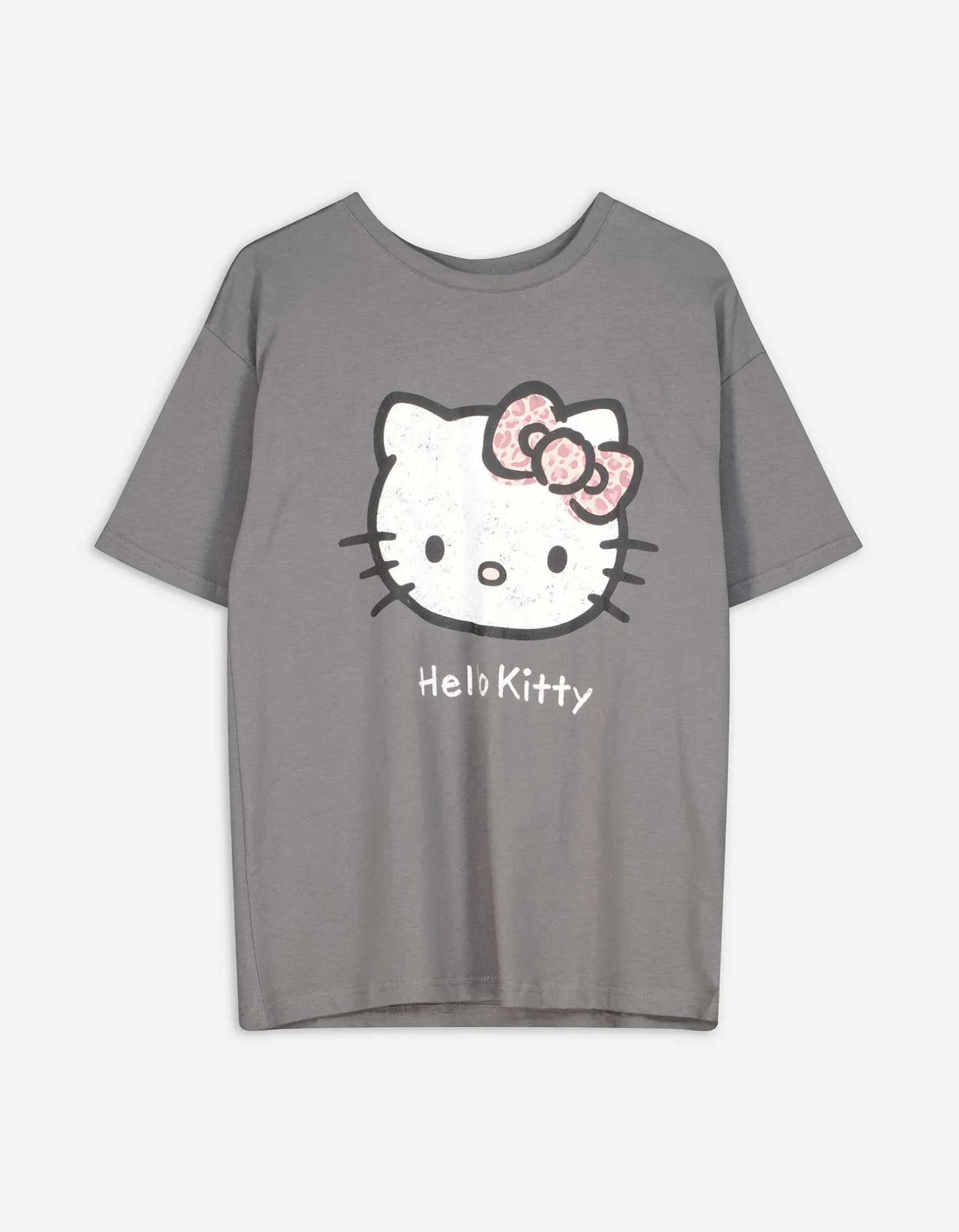 T-shirt - Vooropdruk - grijs