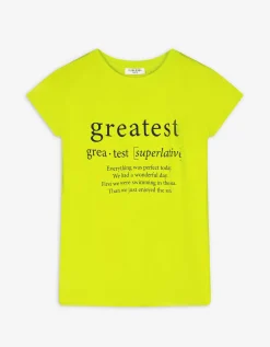 T-shirt - Vooropdruk - lichtgroen