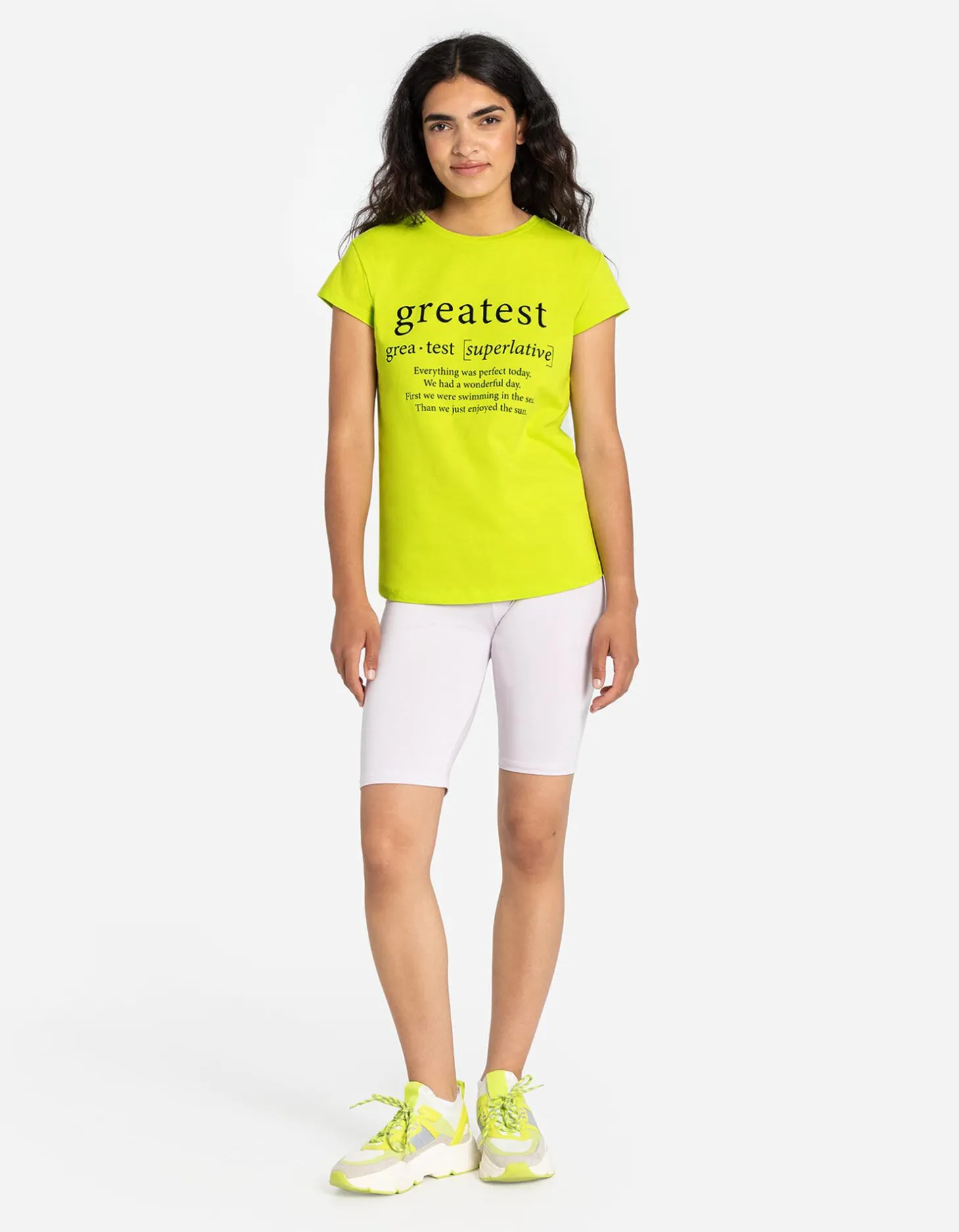 T-shirt - Vooropdruk - lichtgroen