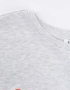 T-shirt - Vooropdruk - lichtgrijs