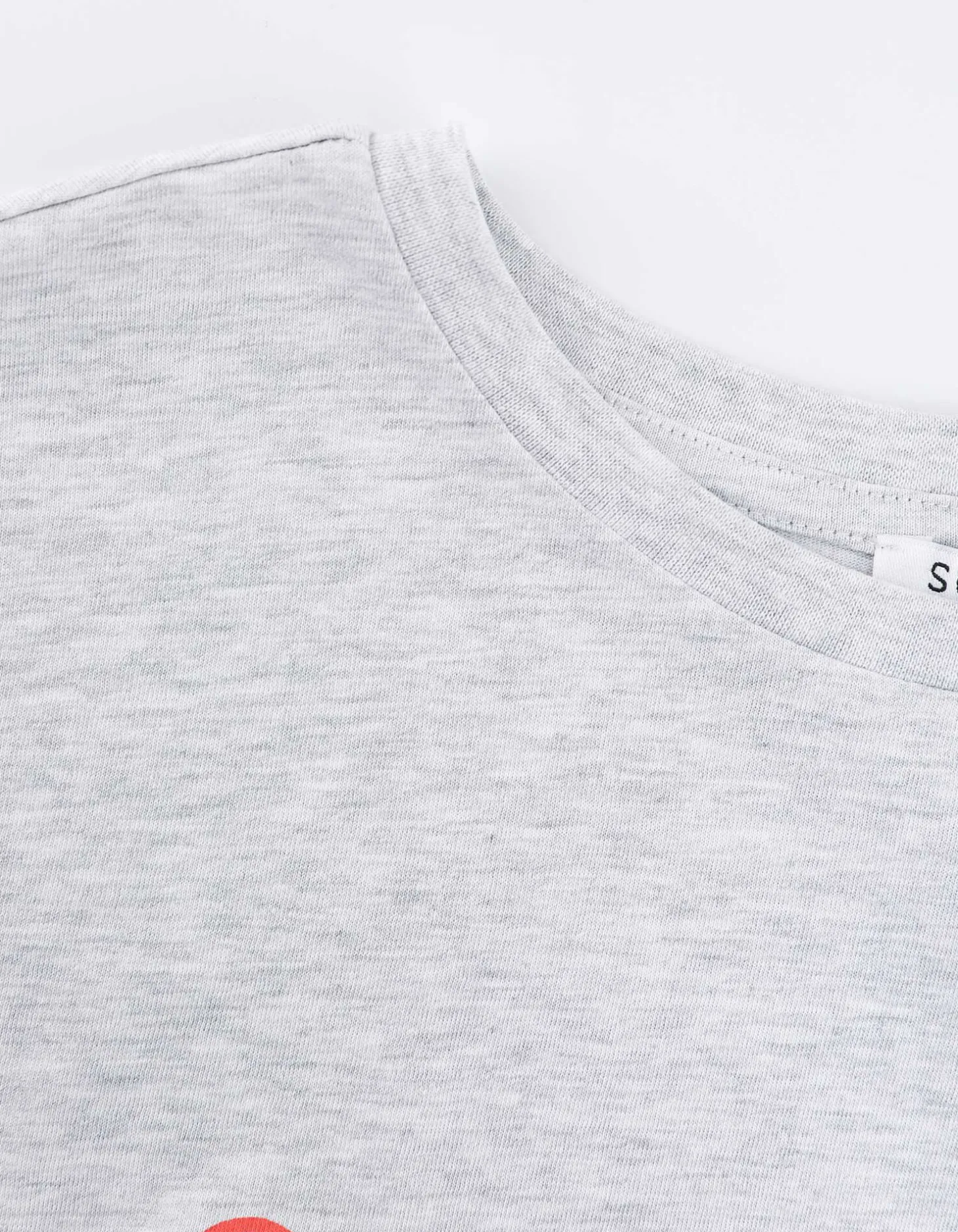 T-shirt - Vooropdruk - lichtgrijs