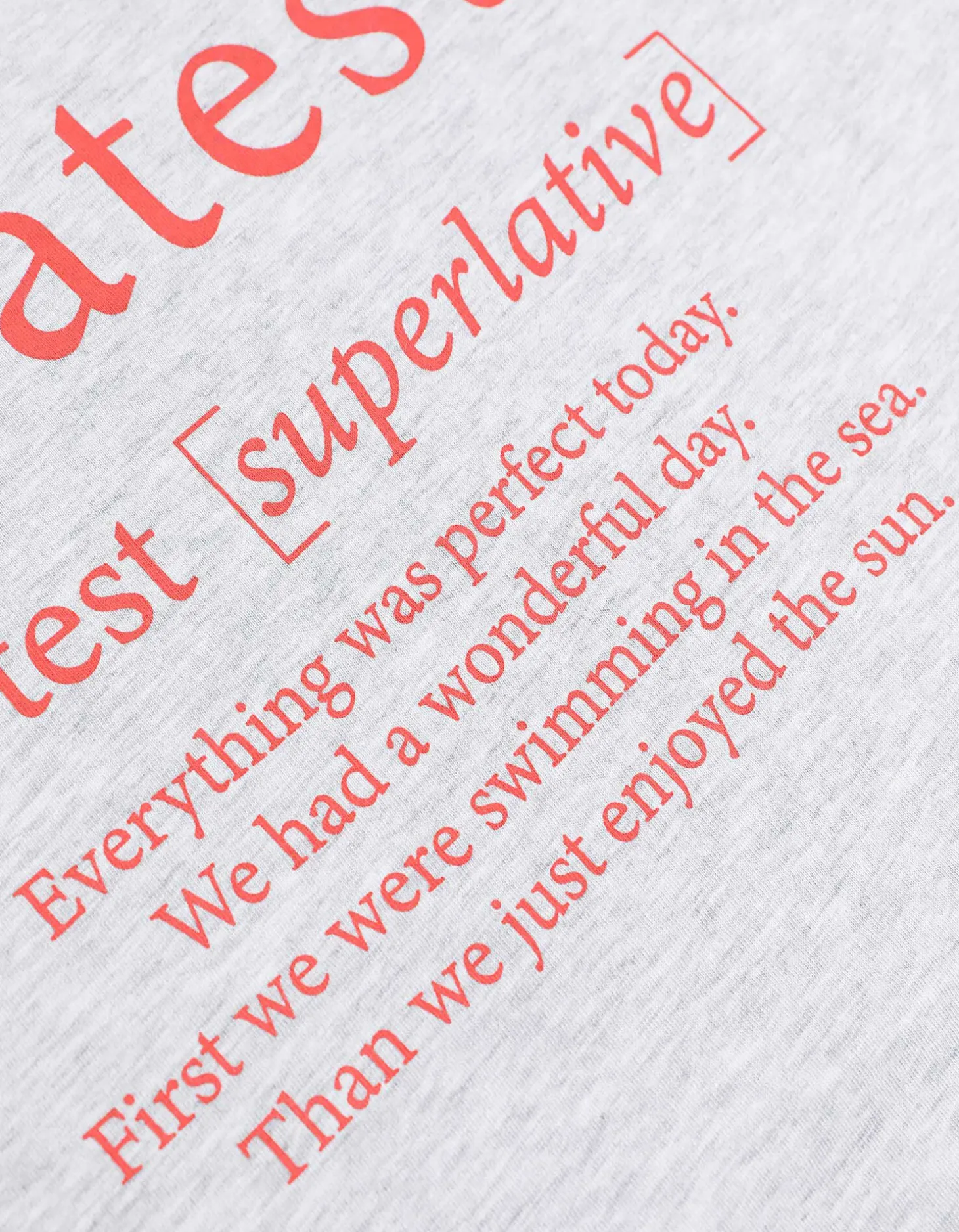 T-shirt - Vooropdruk - lichtgrijs