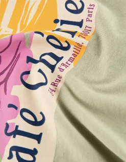 T-shirt - Vooropdruk - lichtgroen