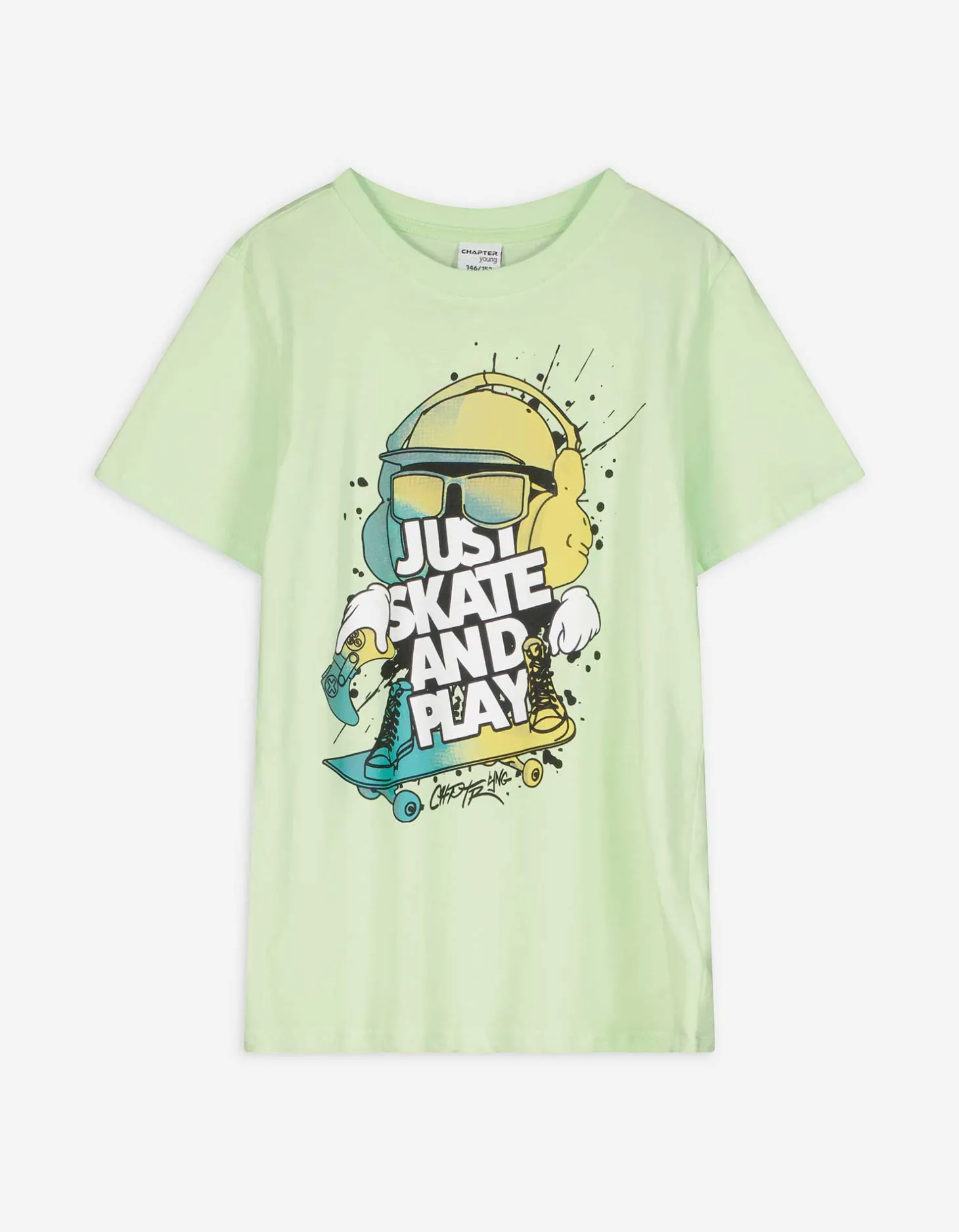 T-shirt - Vooropdruk - lichtgroen