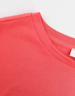 T-shirt - Vooropdruk - lichtrood