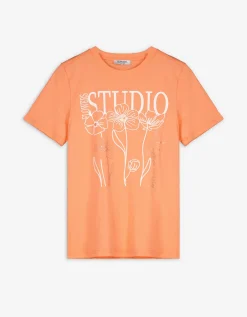 T-shirt - Vooropdruk - oranje