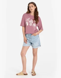 T-shirt - Vooropdruk - roze