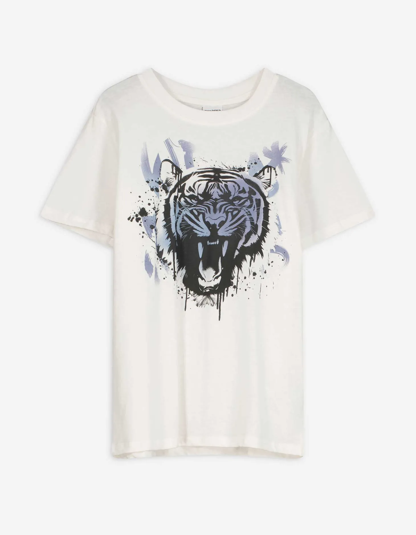 T-shirt - Vooropdruk - wit
