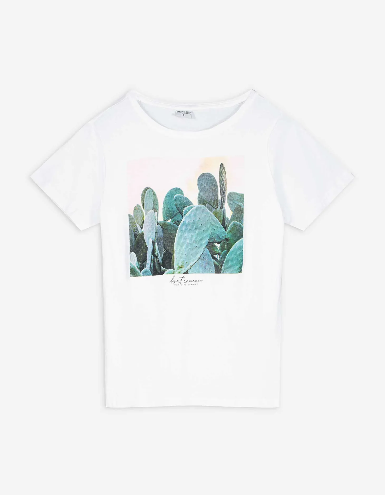 T-shirt - Vooropdruk - wit