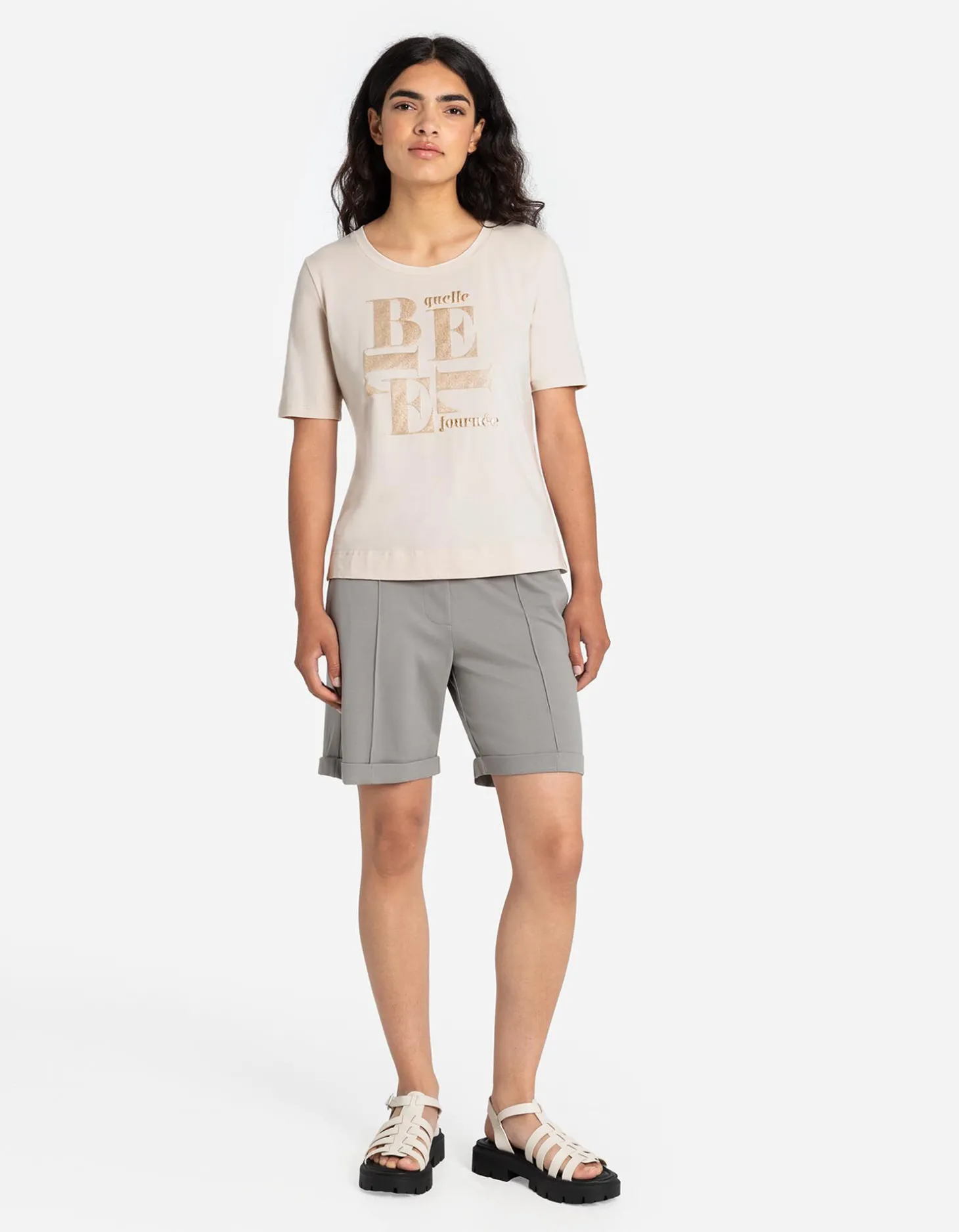 T-shirt - Vooropdruk - wit