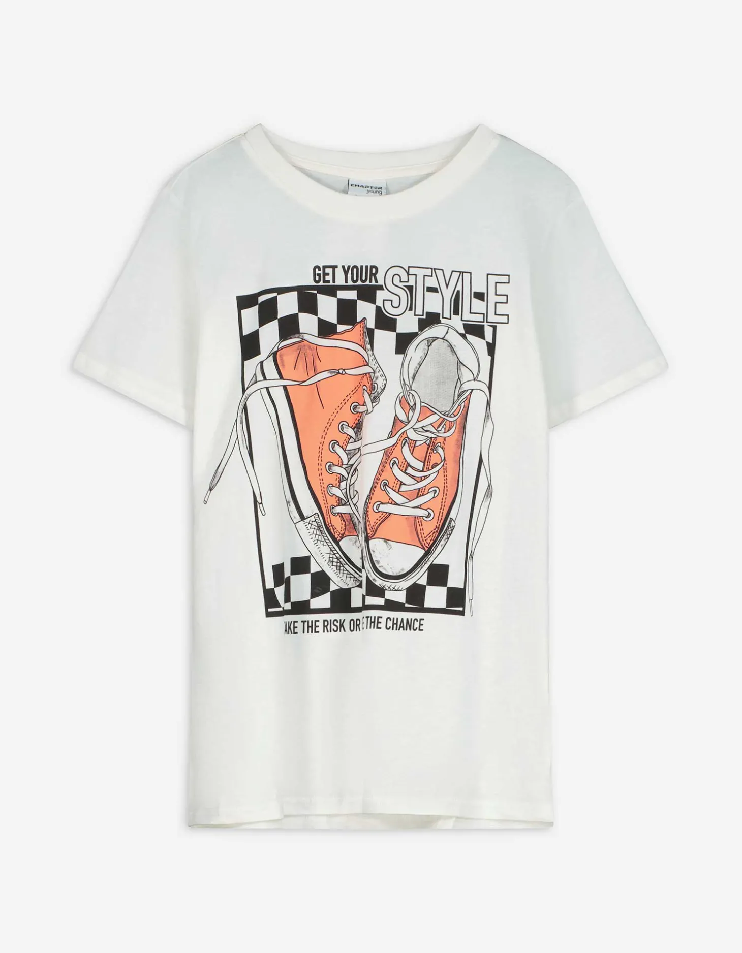T-shirt - Vooropdruk - wit