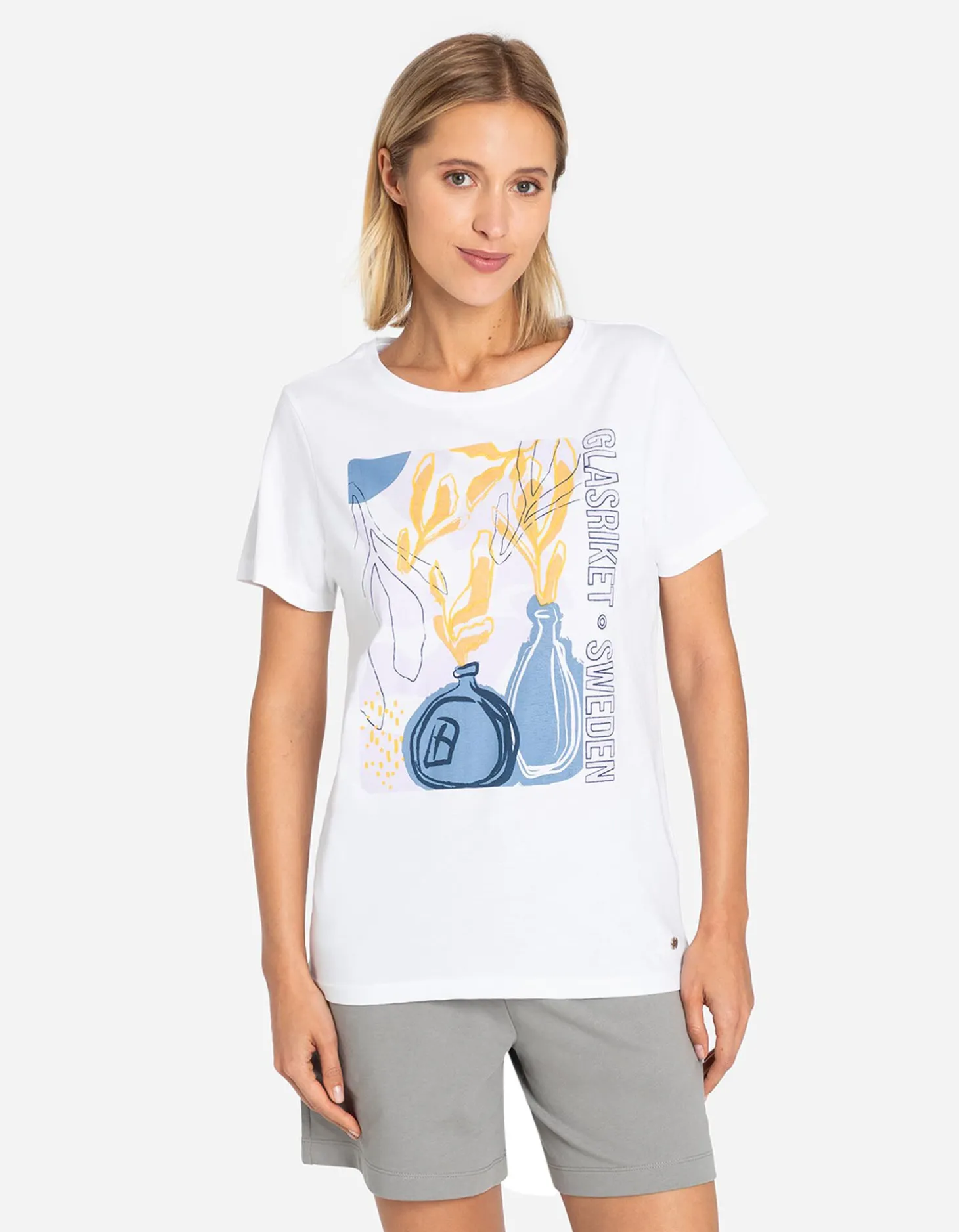 T-shirt - Vooropdruk - wit