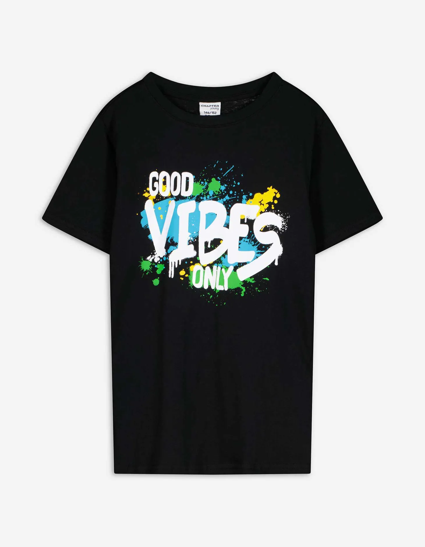 T-shirt - Vooropdruk - zwart
