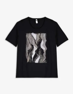 T-shirt - Vooropdruk - zwart
