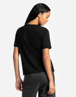 T-shirt - Vooropdruk - zwart