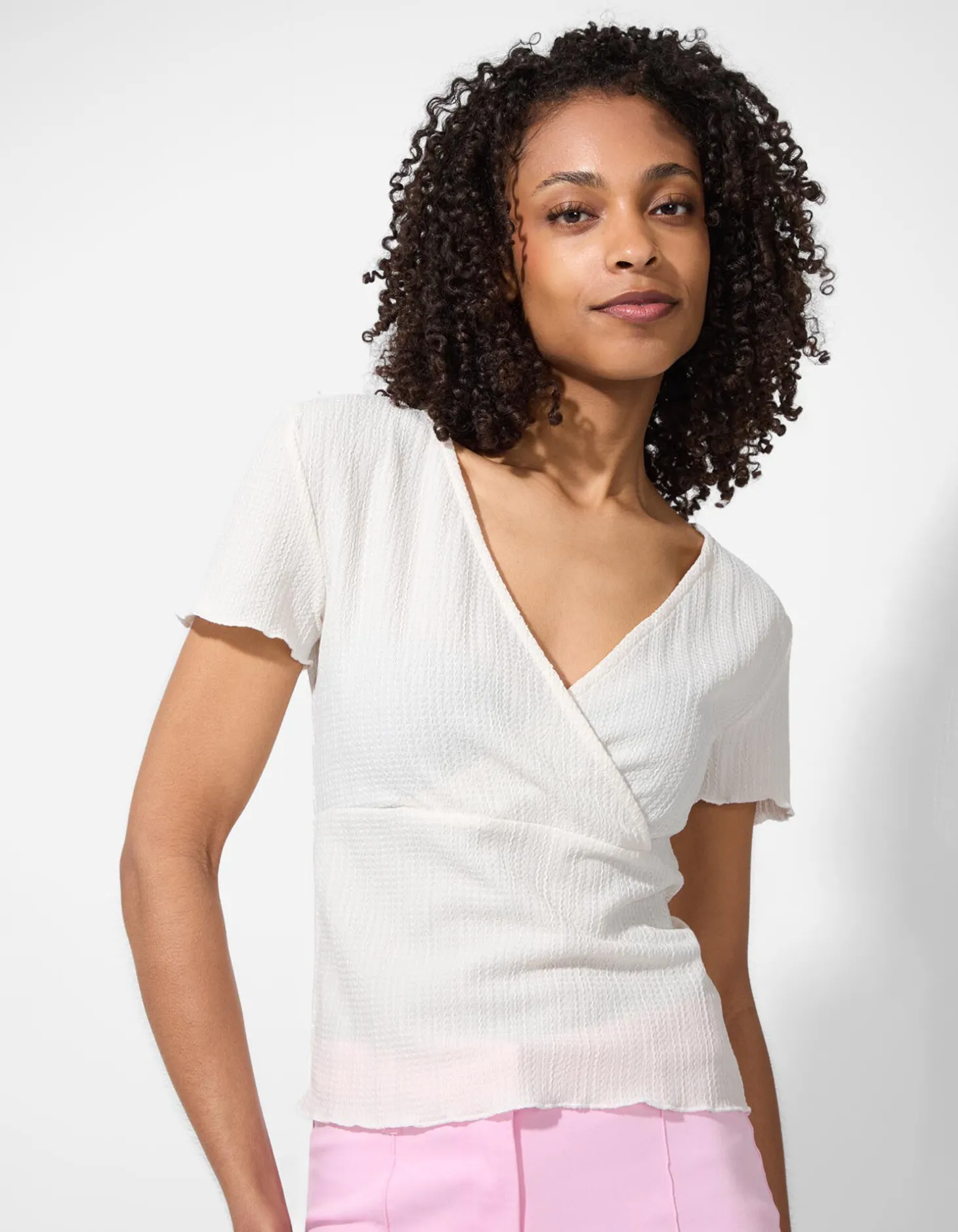 T-shirt - Wikkellook - wit