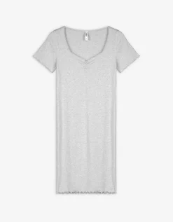 T-shirt jurk - Aansluitend - grijs