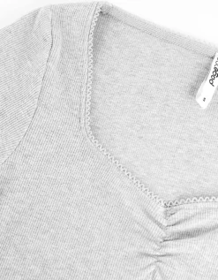 T-shirt jurk - Aansluitend - grijs