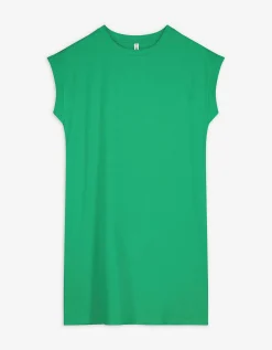 T-shirt jurk - Knielengte - groen