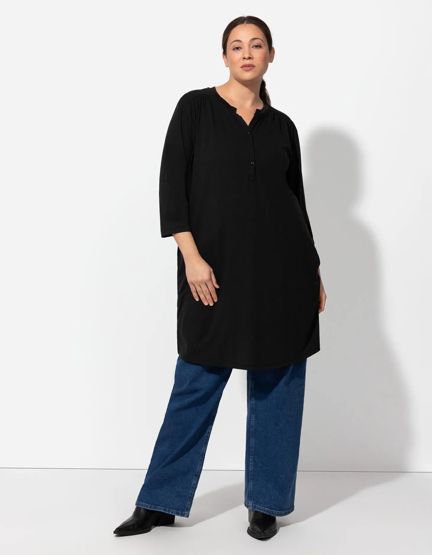 Tuniek - 3/4-mouwen - zwart