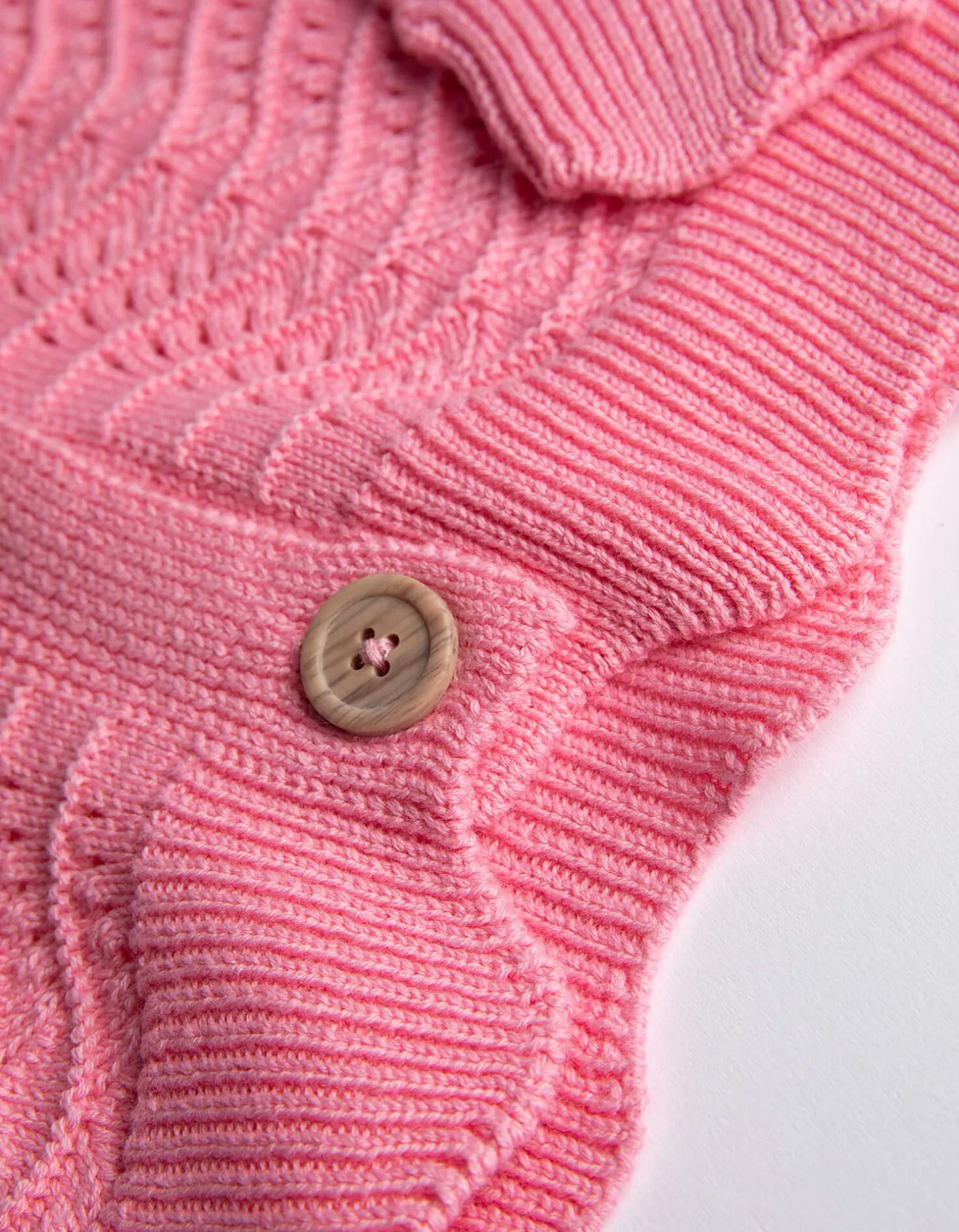 Vest - Geperforeerd breisel - pink