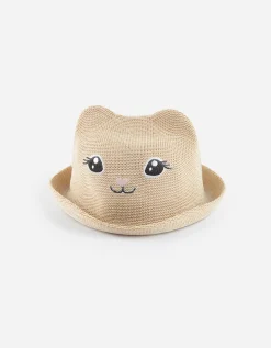 Zomerhoed - Borduursels - beige