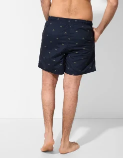 Zwembroek - Print all-over - donkerblauw