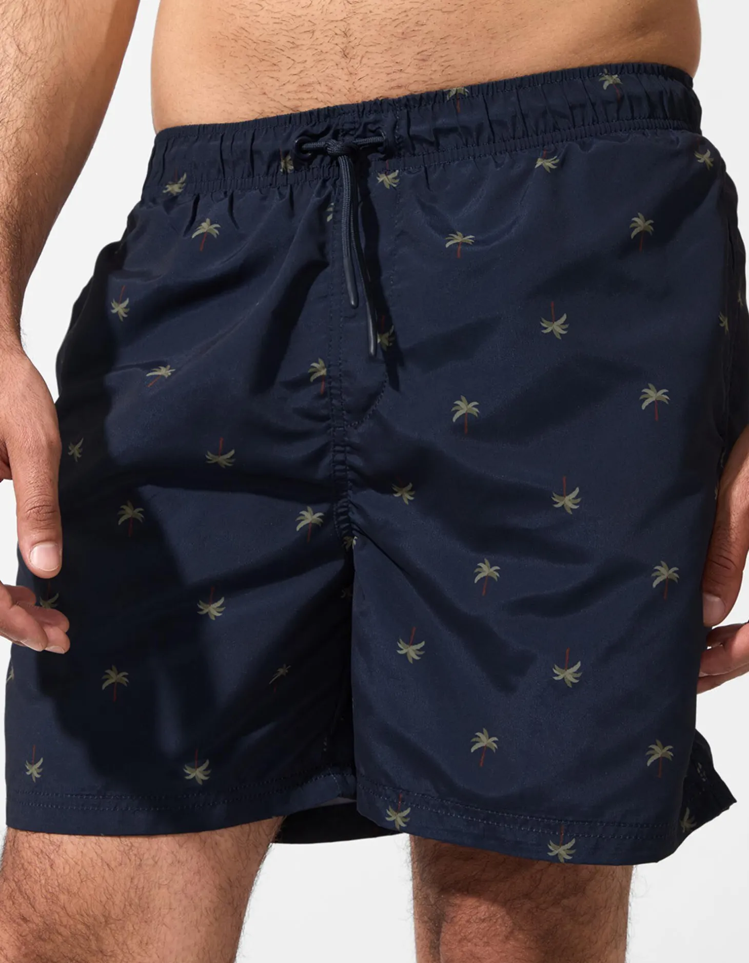 Zwembroek - Print all-over - donkerblauw